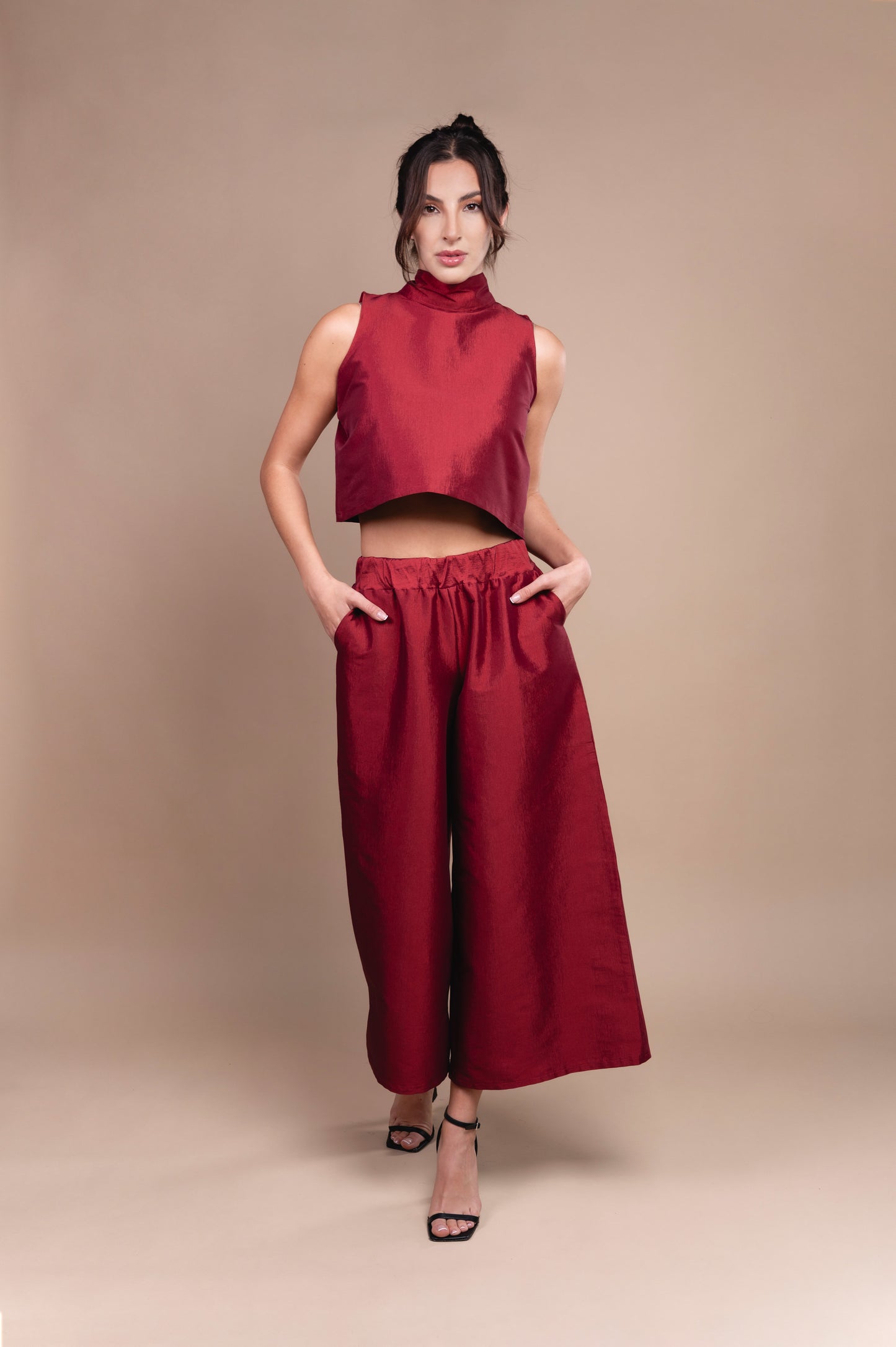 Conjunto al rojo vino