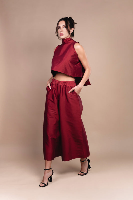 Conjunto al rojo vino